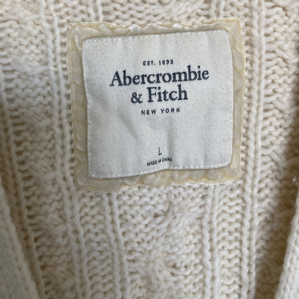 Vintage Abercrombie & Fitch Cardigan Alpaca Sweater Size L - Picture 2 of 8
